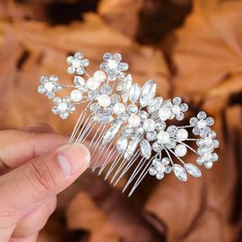 FOMIYES 2pcs bead hair comb hair decor hair accessory for girls wedding  hair clip pearl accessories for women girls hair accessory flower hair  clips