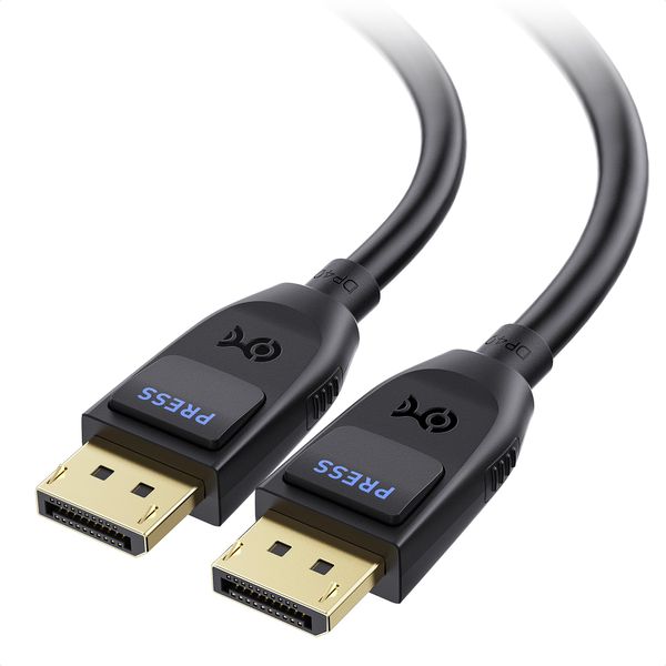 Cable Matters [VESA zertifiziertes] DisplayPort 2.1 Kabel 2m, unterstützt 40Gbps DP40 8K 60Hz, 4K 144Hz in Schwarz mit FreeSync, G-SYNC und HDR für Gaming-Monitor, PC, RTX 4080/4090, RX 7900 und mehr