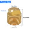 CKANDAY 4Pcs 1/2" NPT Solid Brass Boat Drain Plugs, Gold