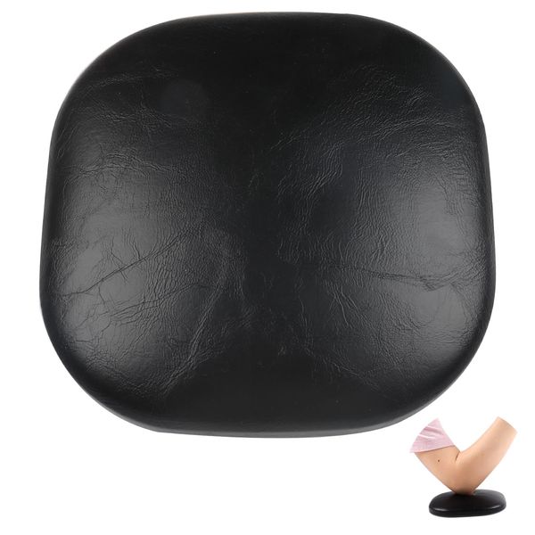 Nail Arm Rest for Elbow, Microfiber Leather Elbow Pad Cushion, Elbow Hand Rest for Nails with Non-Slip Base for Nail Tech Manicure and Office (Black)