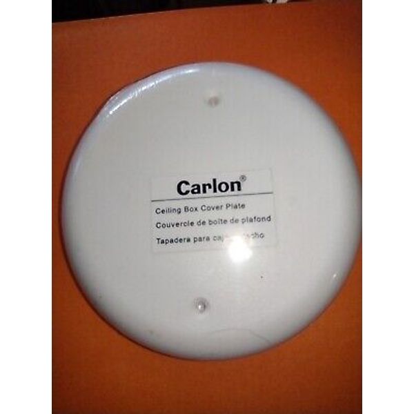 Lot of 3 Carlon CPC4WH Ceiling Fan Box Cover, Round Blank, 4" Diameter White NEW