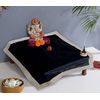 Indian Consigners Small Solid Color Velvet Cloth for Multipurpose Use (Black), ICV1818