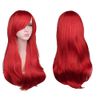 AOMIG Long Wavy Red Wigs, 3 Pack Long Red Wigs Set with Sunglass & Wig Cap, Charming Full Long Curly Hair Wig with Bangs, 28 Inch Anime Cosplay Party Synthetic Wig for Women Girls