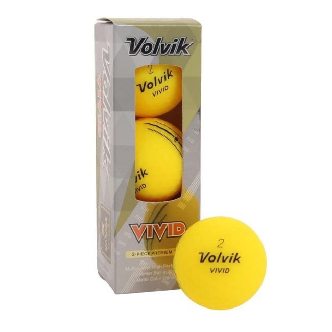 2022 Volvik Golf Balls VIVID 22 Yellow 1 Sleeve (Pack of 3)