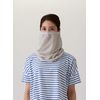 Cervin Fluffy Cotton Linen UV Neck Cover Sax