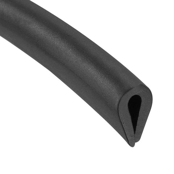 TA-VIGOR Edge Trim U Seal Black Rubber U Channel Edge Trim Rubber Seal, U Shape Weather Stripping for Edge Protector Fits 3/64'' - 5/64'' Edge 20Ft Length