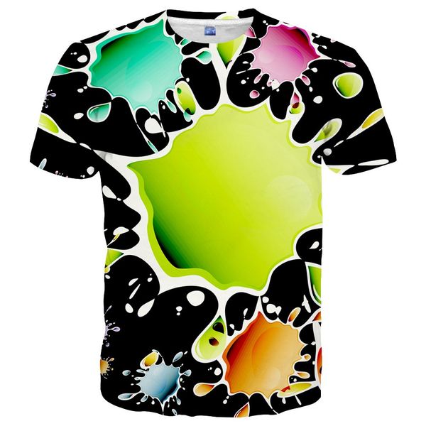 Hgvoetty Shirts for Men Women 3D Colorful T-Shirts Adult Short Sleeve Graphic Tops Tees L