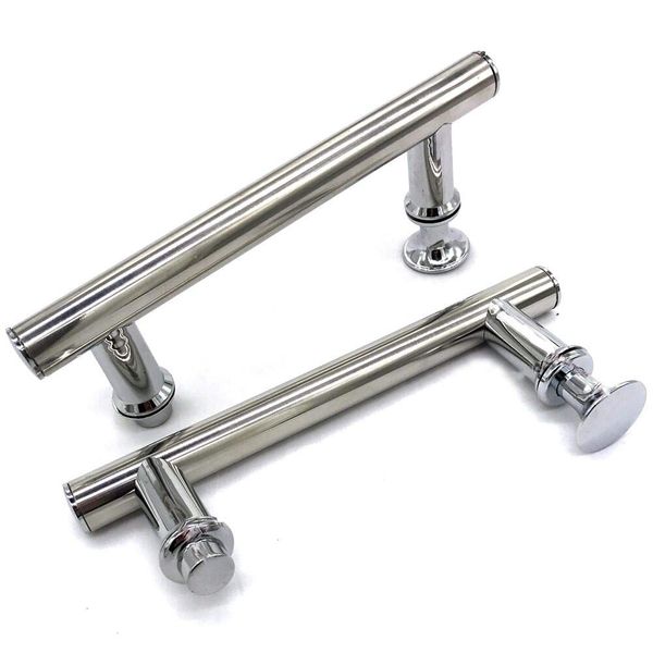 YUANQIAN Chrome ABS Shower Door Handle | 145mm (14.5cm) Hole to Hole (145-1pair Handle -Silver)