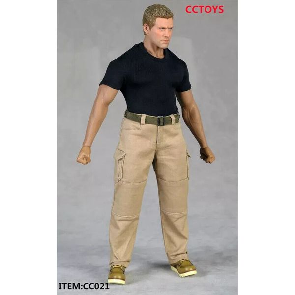 CCTOYS 1/6 CC021D Black Soldier Tight T-shirt Clothes Fit 12'' Male Figure Body