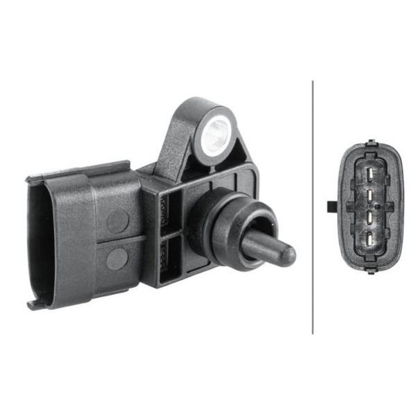 HELLA 6PP 358 152-311 Sensor, boost pressure - 4-pin connector - Bolted