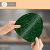 Destination Vinyl Ltd Green Binary Code Engineer - Flexible Round 5mm Rubber Mouse Mat Pad Office Home Novelty Printed Desk Accessory 2410