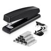 deli Desktop Stapler 25 Thread Stapler 1000 Count Stapler with Staple and Staple Remover, Black
