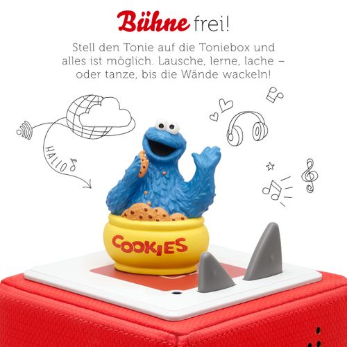 tonies Audio Figure for Toniebox, Sesame Street - Cookie Monster Competition Fun, Audio Play for Children from 3 Years, Playing Time Approx. 40 Minutes