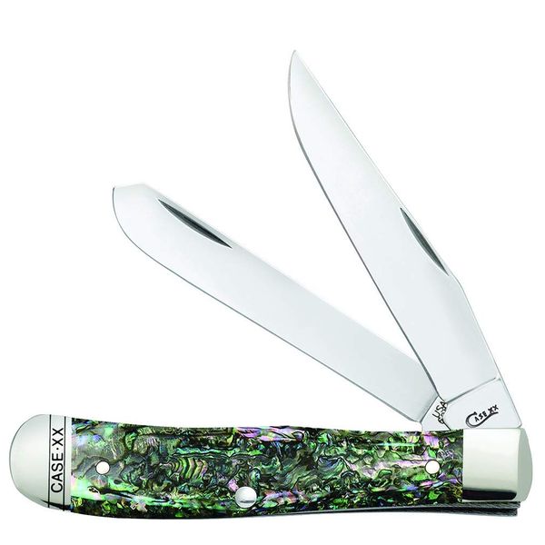 CASE XX WR Pocket Knife Abalone Trapper Item #12000 - (8254 SS) - Length Closed: 4 1/8 Inches