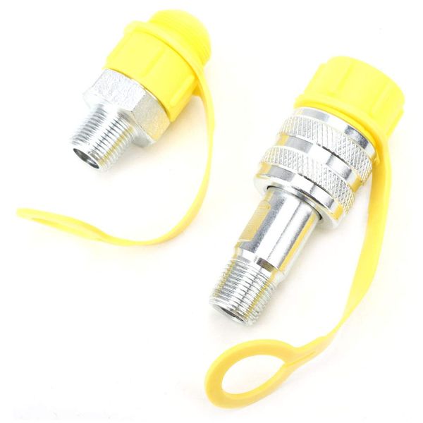 Fafeicy Hydraulic Quick Connect Couplers, Zg 3/8 Thread Quick Disconnect Hydraulic Coupling Male+Female Coupling Set