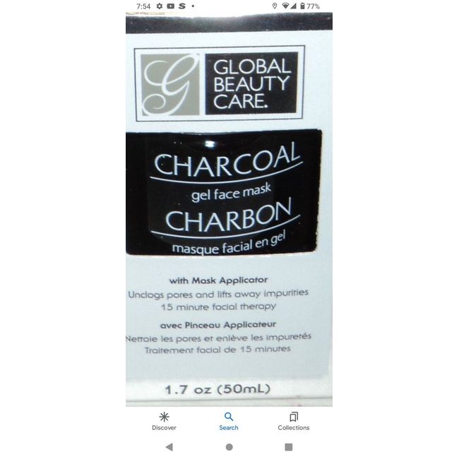 Charcoal Gel Face Mask  1.7oz - Global Beauty Care