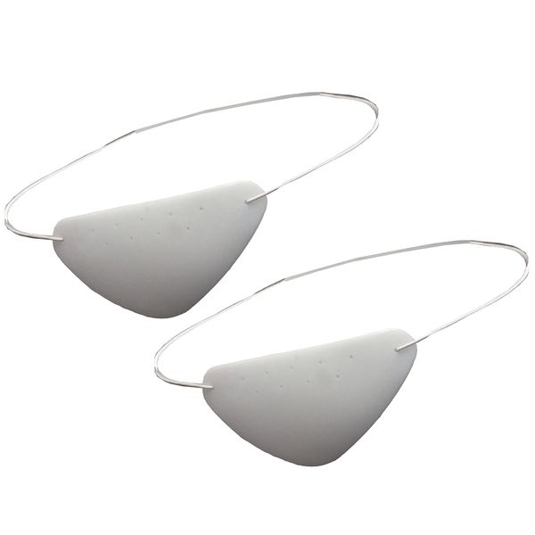 2X PVC Plastic Medical Eyepatch - Washable Flexible Eye Protection