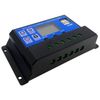BSDLIET New 30A Solar Charge Controller Replacement , 12V/ 24V Solar Panel Regulator with Adjustable LCD Display Dual USB Port Timer Setting PWM Auto Parameter Blue
