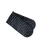 Mealtime Script Quilted Single Oven Glove Kitchen Gauntlet with Hanging Loop