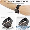 【3 Pack】 Cases compatible with Fitbit Versa 2 Screen Protector, Hard PC Plated Full Coverage Screen Bumper Full Sensitive Cover for Versa 2 Only (Black+Silver+Clear)