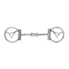 Showman Longhorn Stainless Steel D-Ring Dog Bone Snaffle Bit