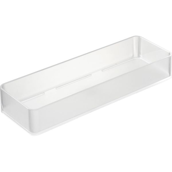 Yamazaki 3644 Stackable Drawer Organizer Storage Case, L, Set of 2, White, Approx. W 3.1 x D 9.4 x H 1.5 inches (8 x 24 x 3.7 cm), Tower Cutlery Storage, Desk Tray, Customizable