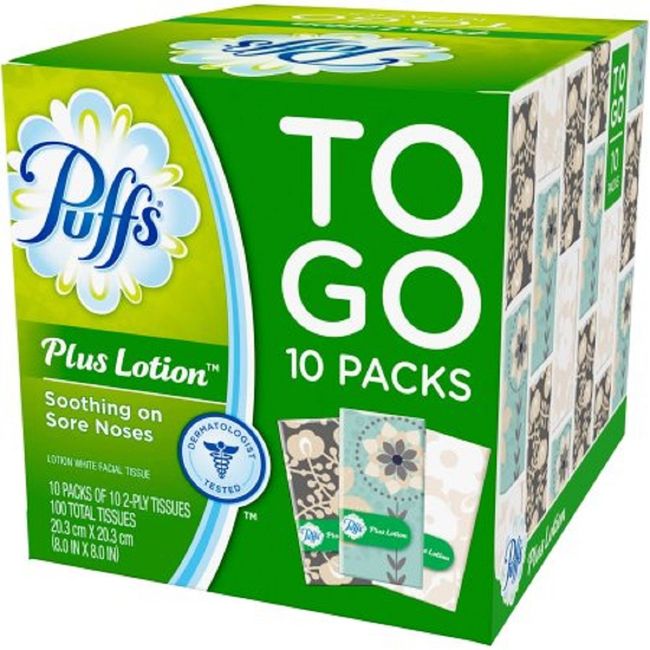 Puffs Plus Lotion White Facial Tissues - 10 count