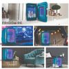 Frigidaire, 6 Can/4 Liter LED Light Up Mini Personal Fridge Cooler, Blue