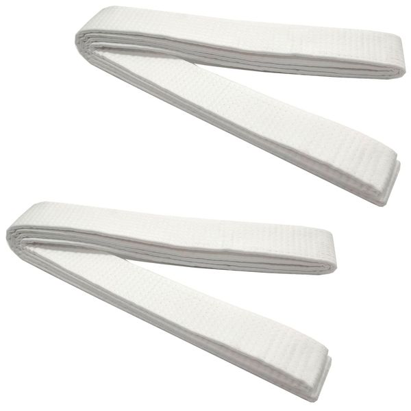 Niuhong 2 Pcs Judo Karate Gürtel Kampfsport Sport Gürtel Taekwondo Belts Professioneller Karate Aikido Belt Dickem Stoff Weißgurt Kinder Erwachsene Kampfsportgürtel Kofun 260cm (Weiß)