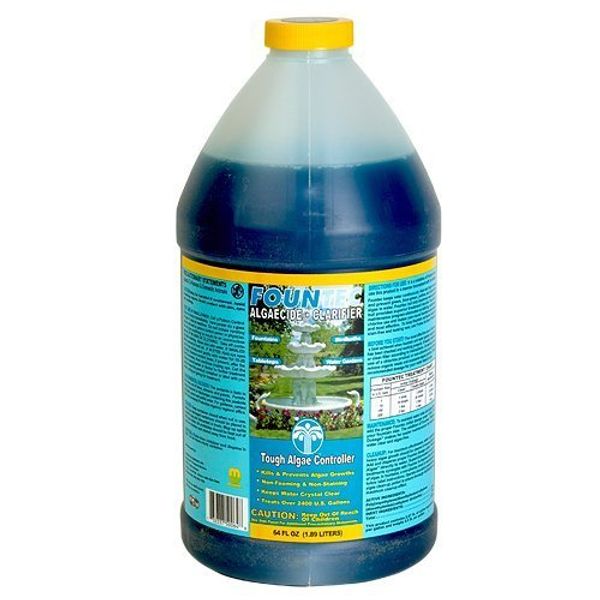 EasyCare FounTec 50064 Algaecide and Clarifier, 64 oz. Bottle, No Size, Blue