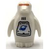 Lego New White Penguin w/ Flippers Stud on Back with Orange Visor Part