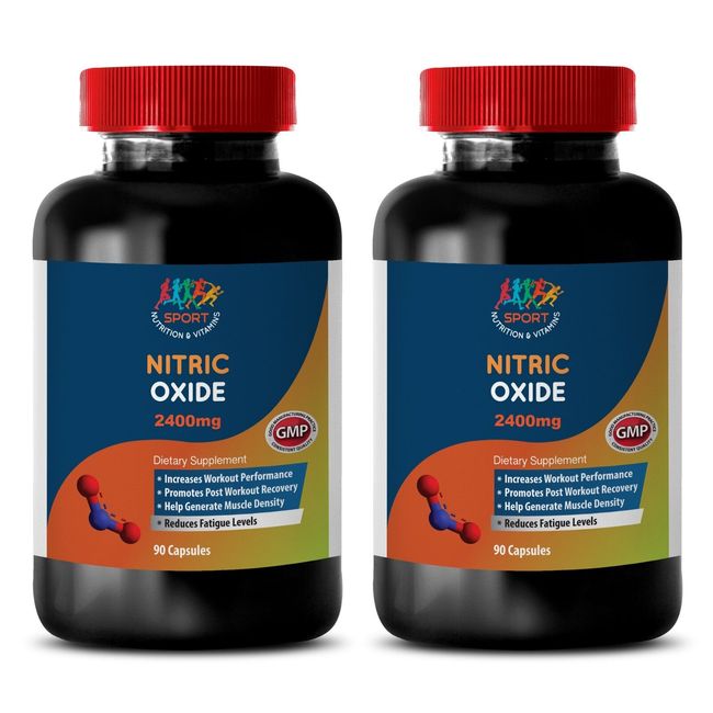 nitric oxide powder - Nitric Oxide 2400mg 2 Bottles - muscle pump supplement