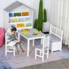 Kids Activity Table & Chair Set, Dining Art Craft Desk w/ Toy Storage, Grey