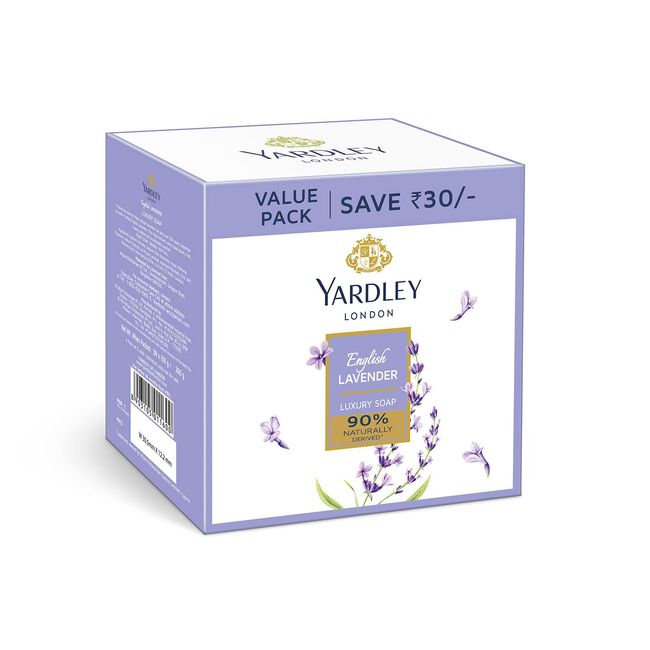 Yardley English Lavender Luxury Soap, 3x100gm