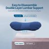 RESTCLOUD Adjustable Lumbar Support Pillow for Sleeping Memory Foam Back for ...