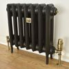 Sandy Beach Antique Brass Radiator Valves - Straight with Lockshield (15mm)