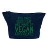 Flox Creative Makeup Bag Only Eggs I Eat Vegan Chocolate Navy