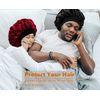 Bonnet for Men,Hair Bonnet for Sleeping,Double Layer Satin Bonnets for Black Women Curly Hair Braids,Reversible Sleep Cap (Large,Black/Black)