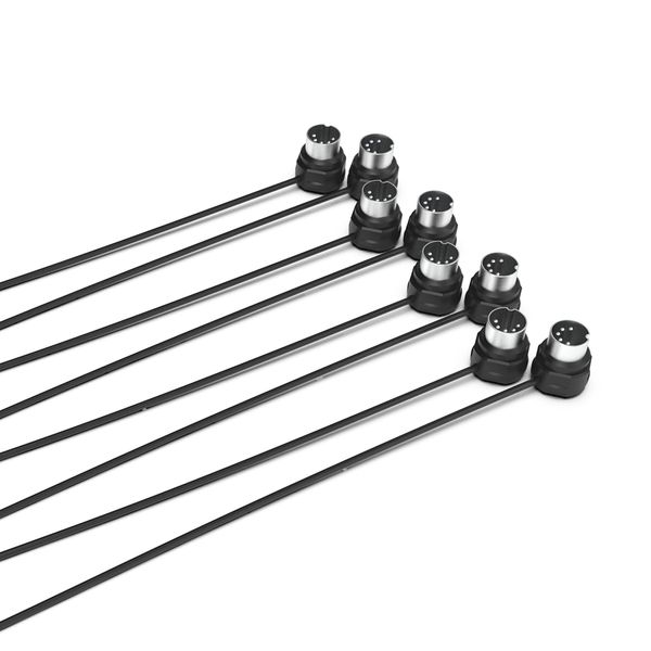 CME MIDI-Kabel 4er-Pack - 2FT / 60cm, 5-pin DIN, Low-Profile - Gespiegelte 45-Grad abgewinkelte Ultra-Thin-Stecker für kompakte Räume - Ideal für MIDI-Interface, Pedalboard, Keyboard