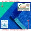 Softerry - Extra Soft Beach Towel 30 x 60 inch Cabana Stripe Hotel Pool and Resort Style Absorbent Terry 100% Cotton (Royal-Tur-Red-Pink, 4 Pack)