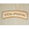 SPECIAL OPERATIONS NAME TAG ROCKER ARC TAB ARMY HOOK DESERT TACTICAL PATCH