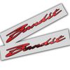 Bandit Red chrome on black graphics decals stickers x 2