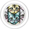 Colorful Pop Art Cat Faces Collage PopSockets PopGrip for MagSafe