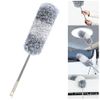 DELUX Microfiber Feather Duster Extendable Duster with 100 inches Extra Long Pole, Bendable Head & Long Handle Dusters for Cleaning Ceiling Fan, High Ceiling, Blinds, Furniture & Cars
