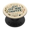 Just One More Chapter Bookish Book Reading Botanical Beige PopSockets Standard PopGrip