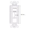 ChaosssCo Decorator Keystone Insert, Wall Plate Adapter, 3 Port, 5 Pack White