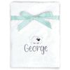 TeddyT's Personalised Sheep White Waffle Name Baby Blanket