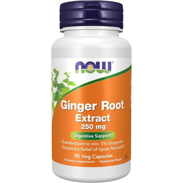 NOW Supplements, Ginger Root Extract 250 Mg, Temporary Relief of Upset Stomach*,