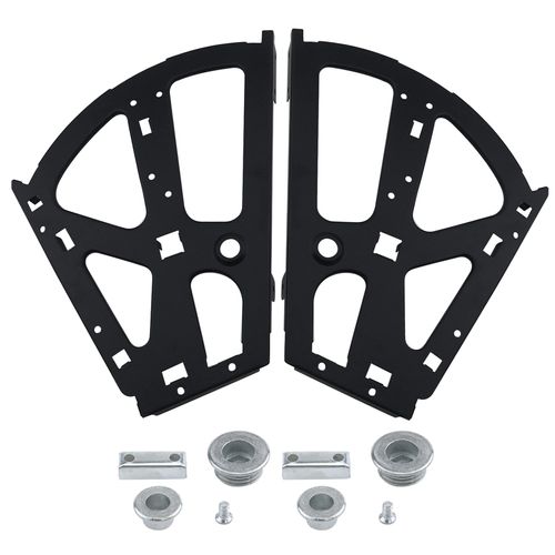 Antrader Pair of 2 Layers Stainless Steel Drawer Hinges Cabinet Flip Frame Shoes Turing Rack Replacement Fittings for Kitchen Living Room Porch, Matte Black