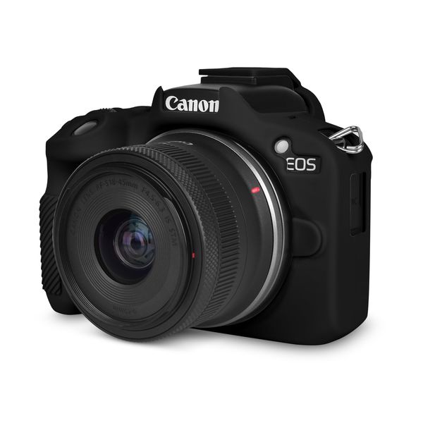 Rieibi EOS R50 Case, Soft Silicone Protective Case for Canon EOS R50 EOSR50 Camera, Lightweight EOS R50 Camera Case - Black